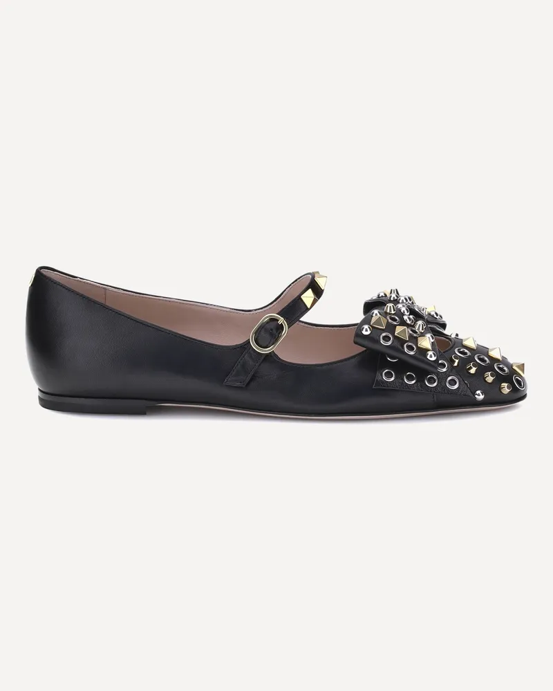 Valentino Garavani Mary-Jane Bowow Ballerinas Female Black