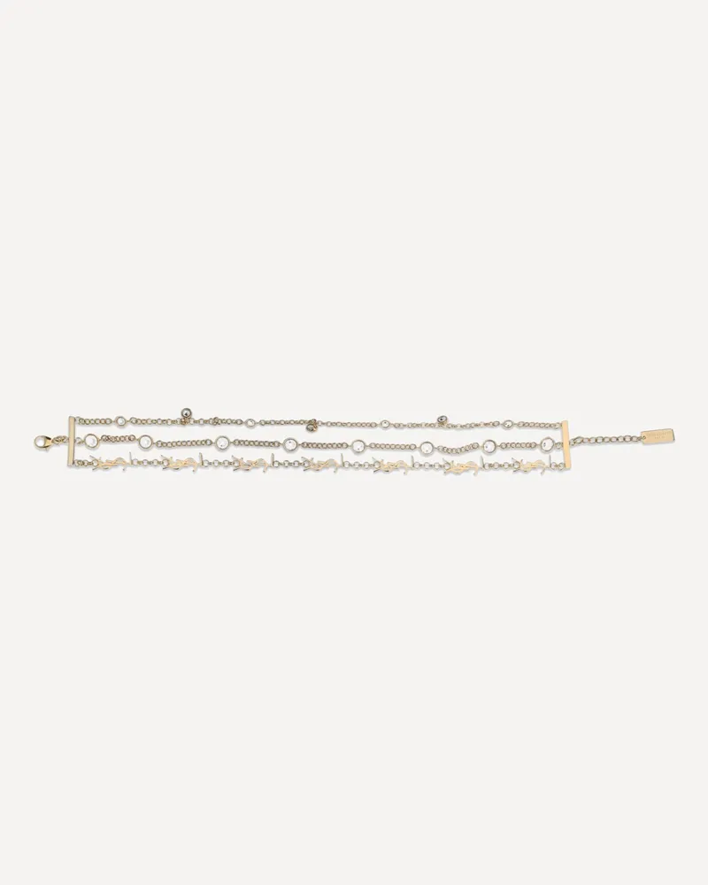 Saint Laurent Cassandre multi-wrap chain Bracelet Female Gold
