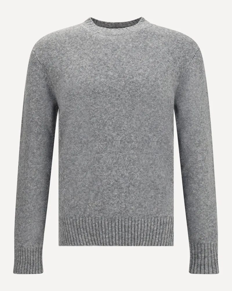Dolce & Gabbana Crewneck Wool Sweater Male Grey