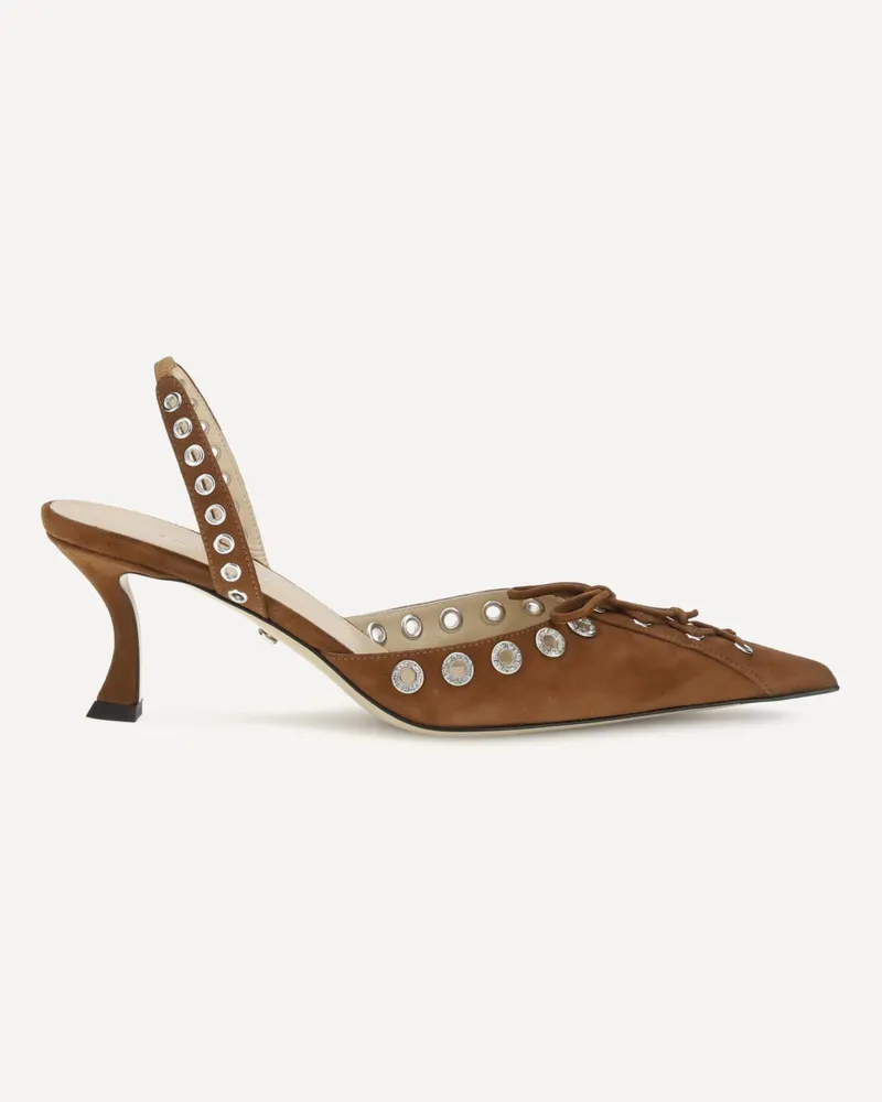 Mach & Mach Slingback Pumps Female Brown