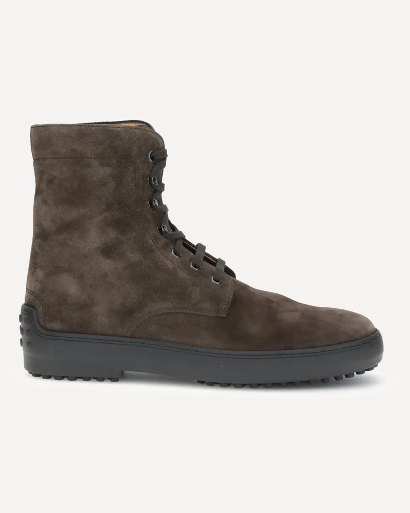 TOD'S Suede Ankle Boots Male Brown