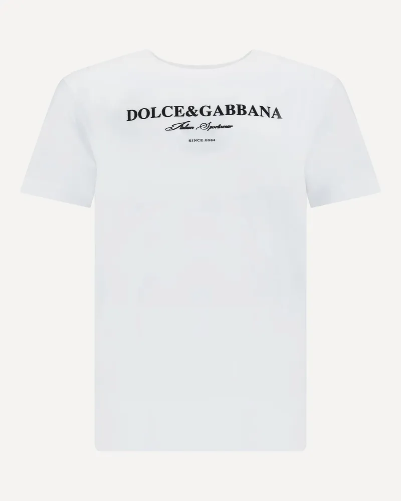 Dolce & Gabbana Logoed T-Shirt Male White