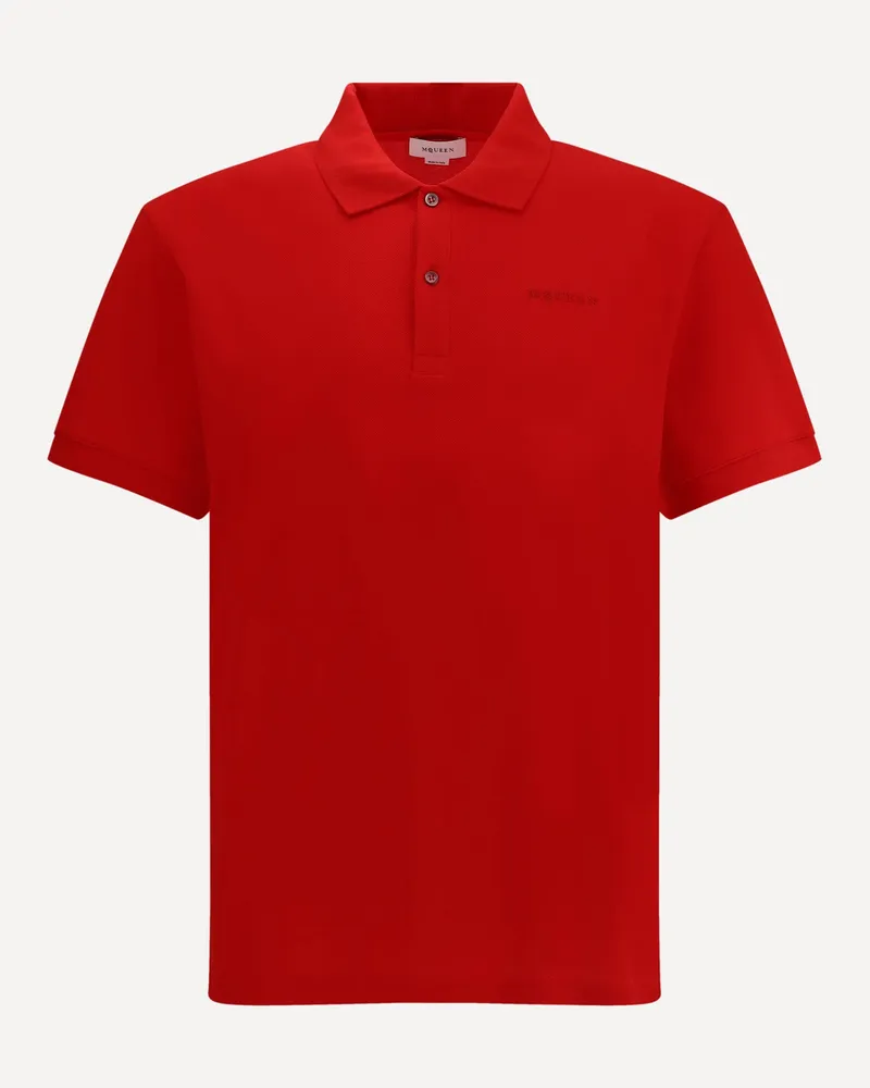 Alexander McQueen Logo Polo shirt Male Red