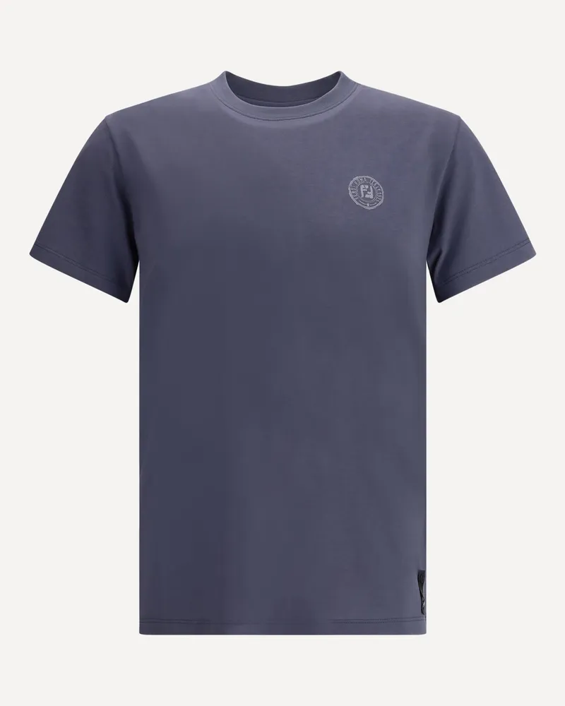 Fendi Cotton T-Shirt Male Blue