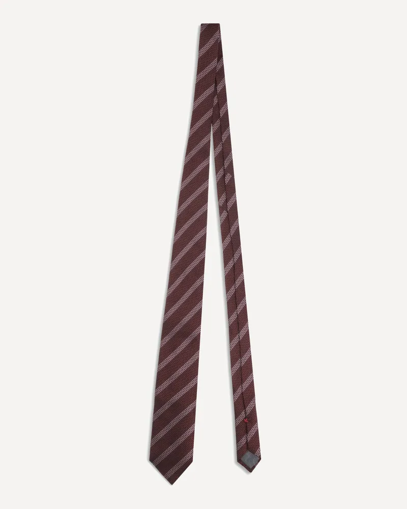 Brunello Cucinelli Striped Tie Male Red