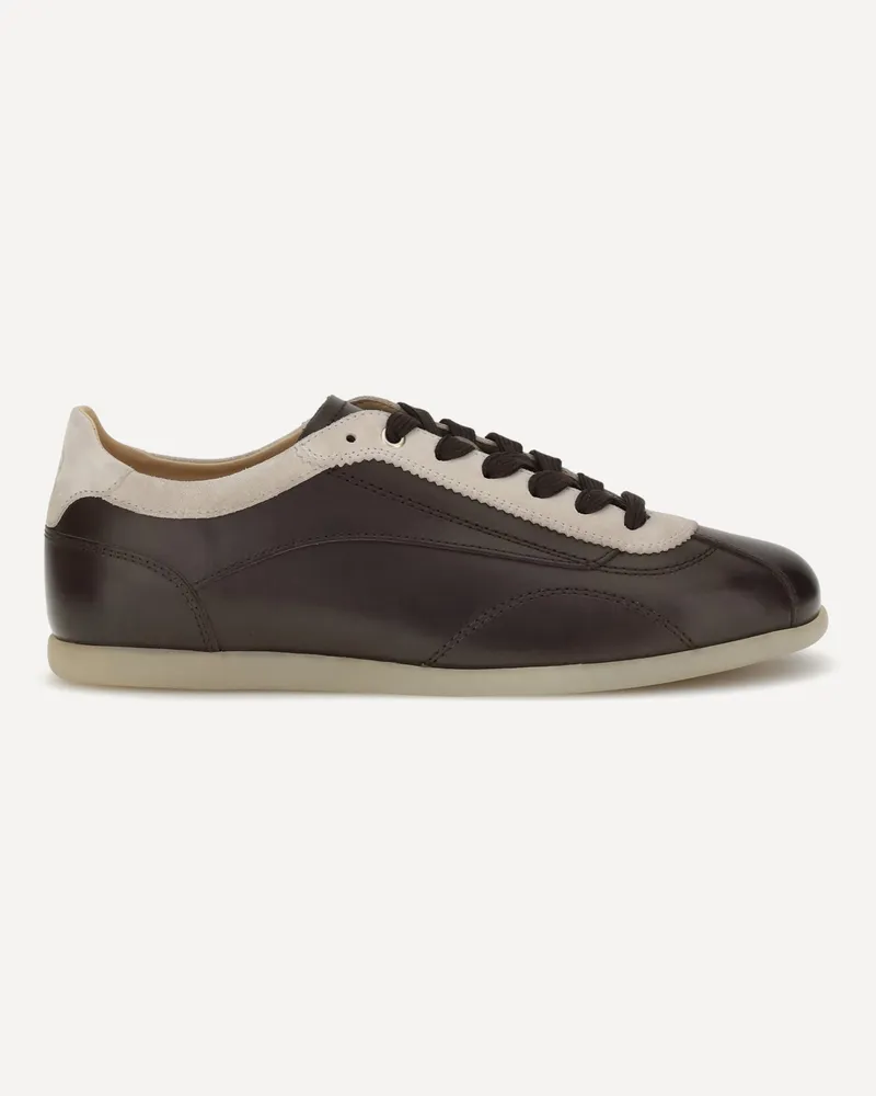 Brunello Cucinelli Calfskin and suede Sneakers Male Multicolour