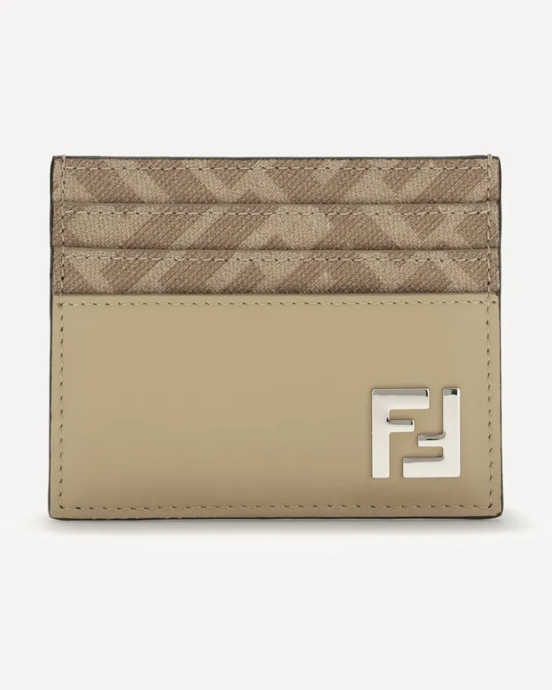 Fendi Squared Card Holder Male Beige