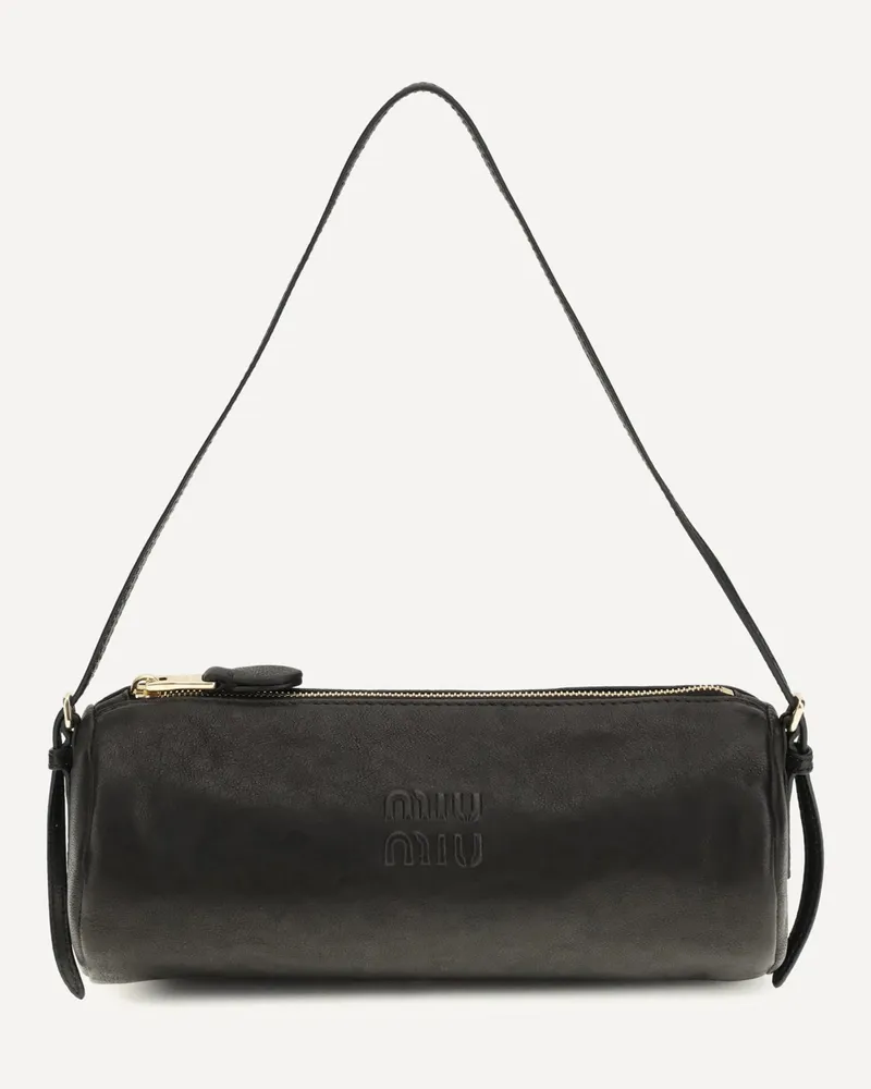 Miu Miu Leather Clutch Bag Female Black