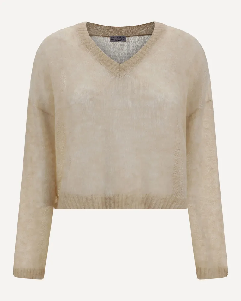 Brunello Cucinelli Wool mohair Sweater Female Beige