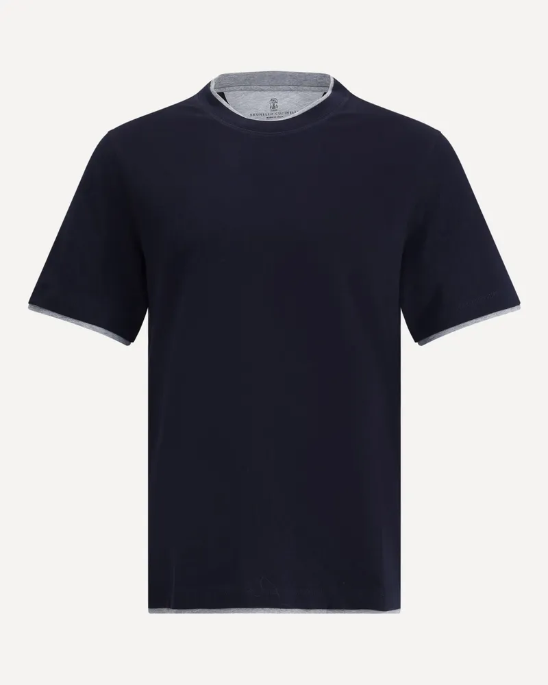 Brunello Cucinelli T-Shirt Male Blue