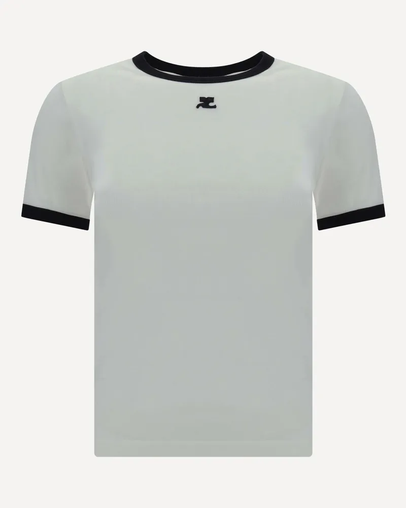 Courrèges Logo T-Shirt Female White