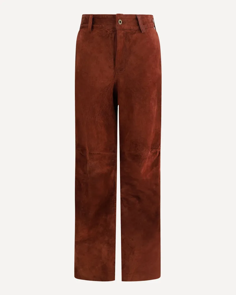 Salvatore Santoro Suede Pants Female Bordeaux