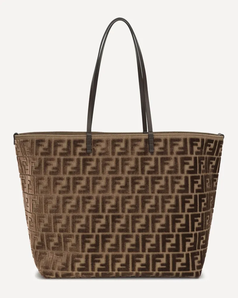 Fendi FF logos Tote Bag Female Brown