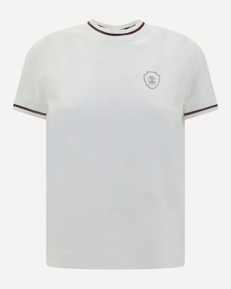 Brunello Cucinelli Logoed T-Shirt Female White