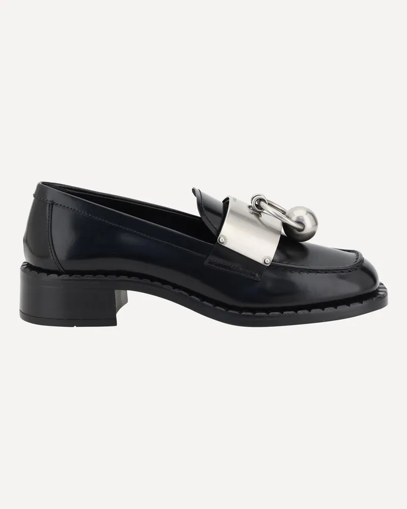 Prada Leather Loafers Female Black