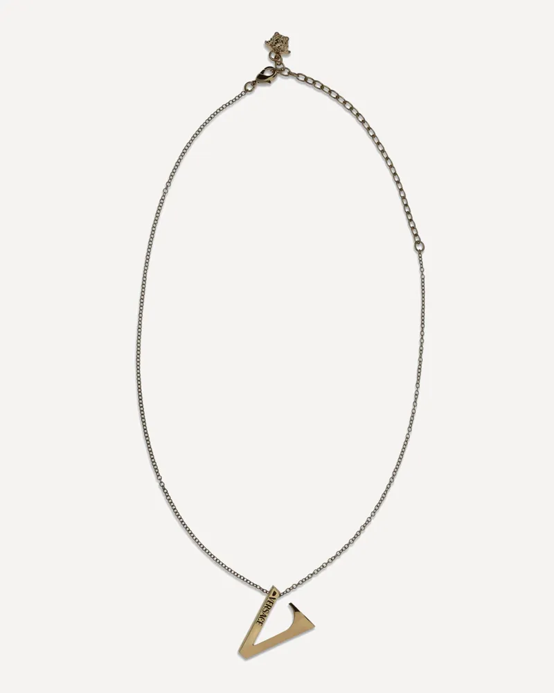 Versace V chain Necklace Female Gold