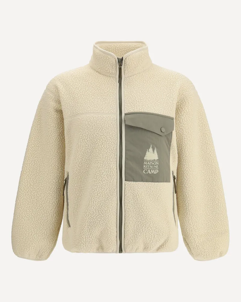 Kitsuné Casual Fleece Jacket Male Cream