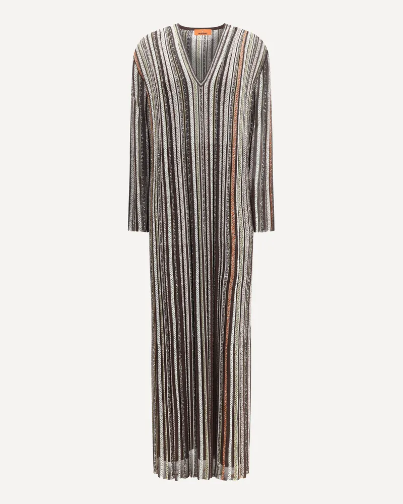 Missoni Striped long Dress with sequins Female Multicolour