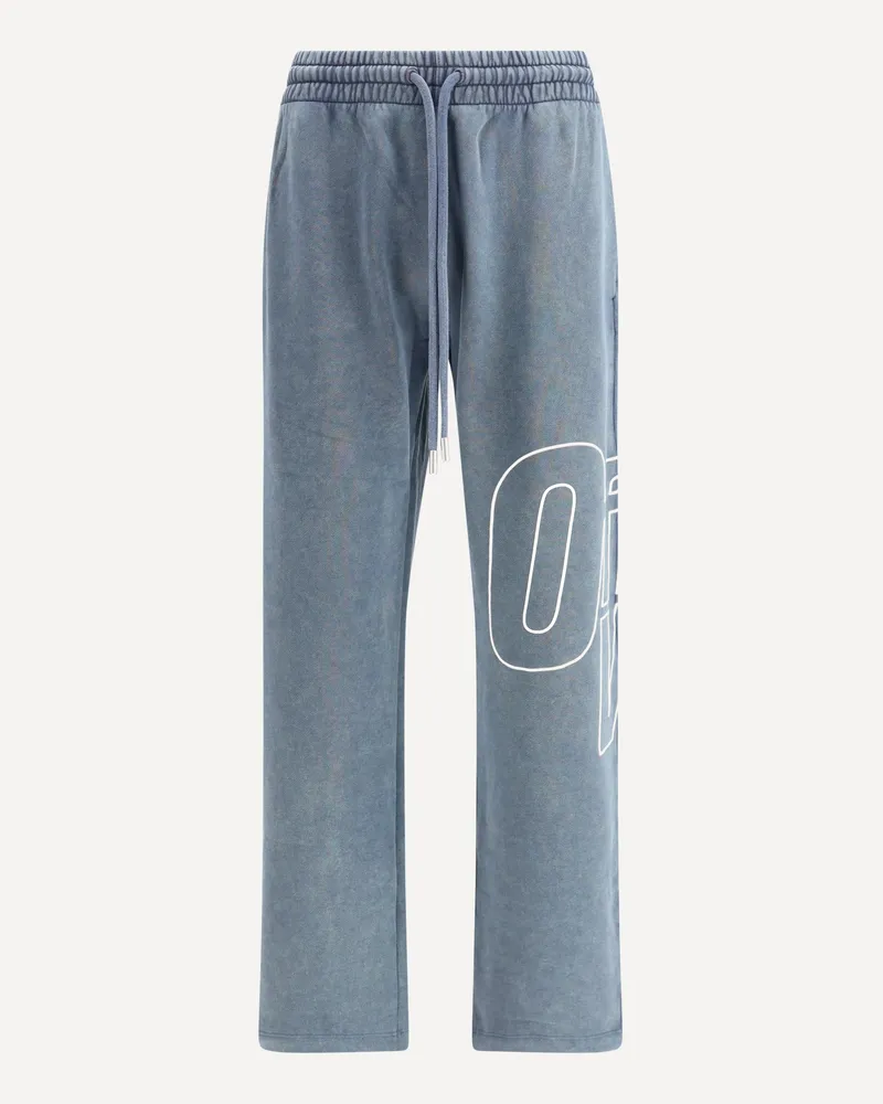 OFF-WHITE Outline Arrow Sweatpants Male Blue