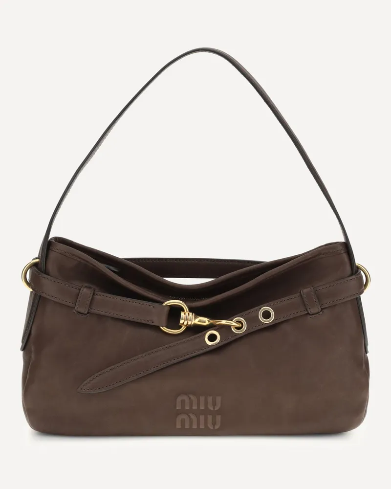Miu Miu Aventure Shoulder Bag Female Brown