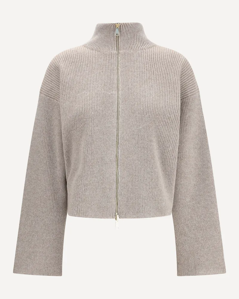 Fabiana Filippi Reversible Platinum Mohair Jacket Female Beige