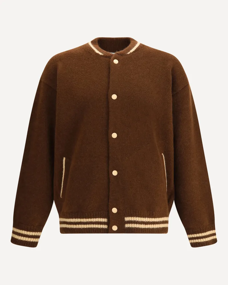 Laneus Cashmere bomber Jacket Male Brown