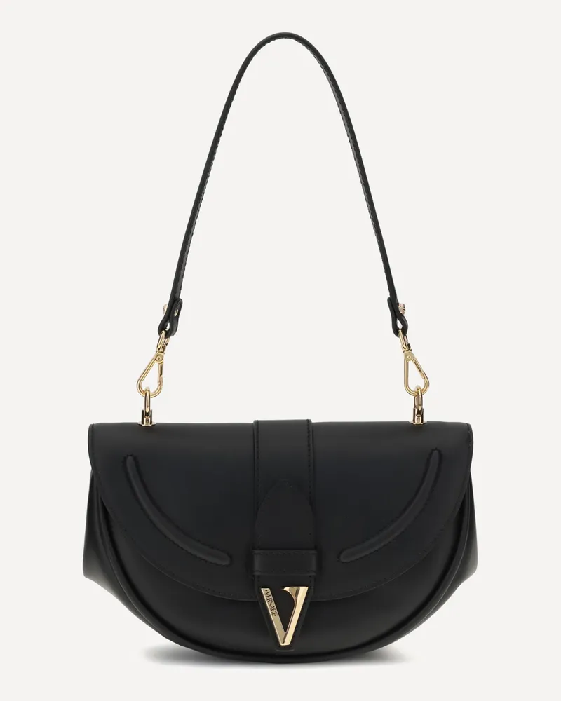 Versace Medium Virtus Shoulder Bag Female Black