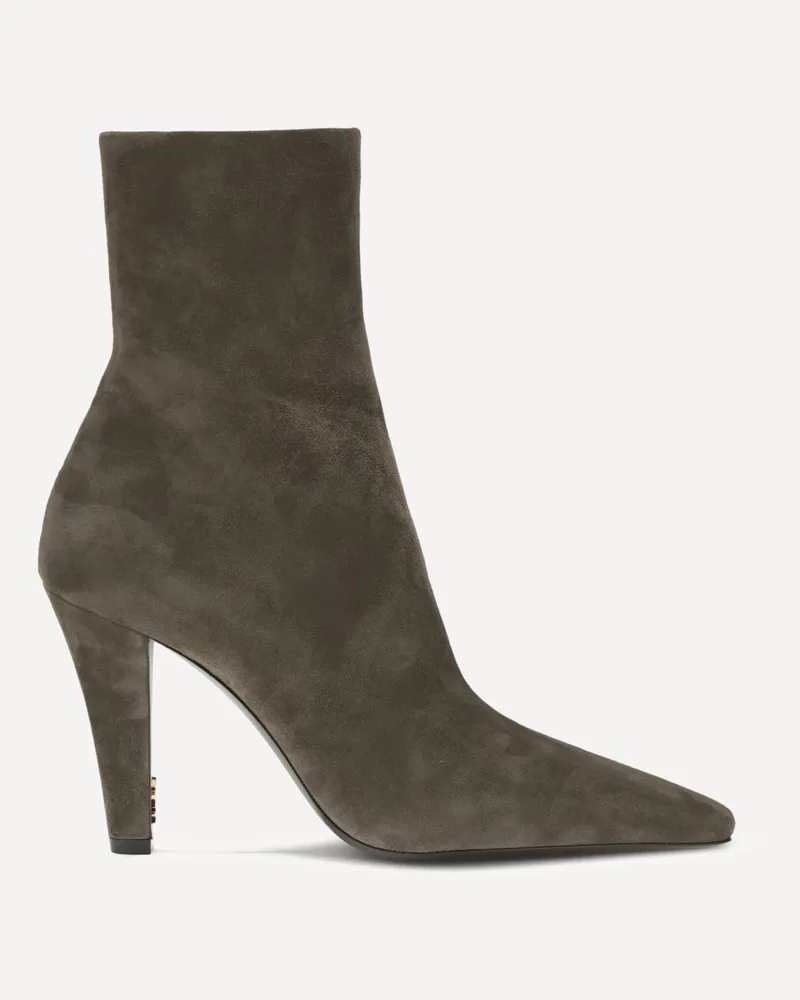 Saint Laurent Jill suede Ankle Boots Female Grey
