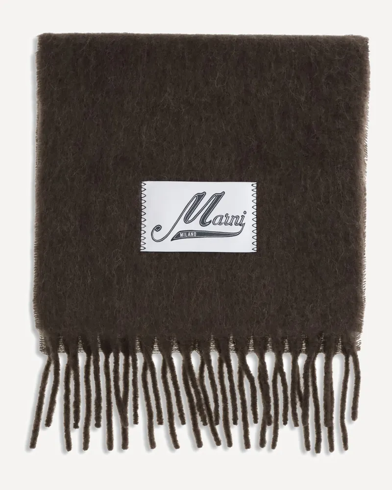 Marni Wool Scarf Female Brown