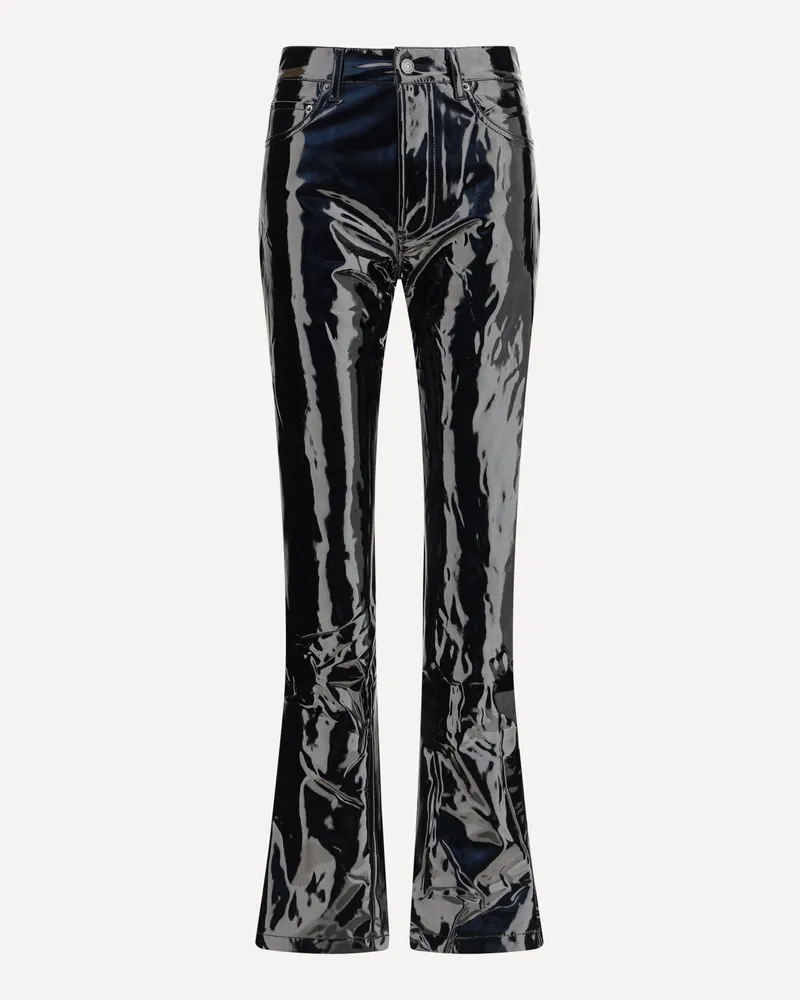 Fiorucci Straight Fit Vinyl Trousers Female Black