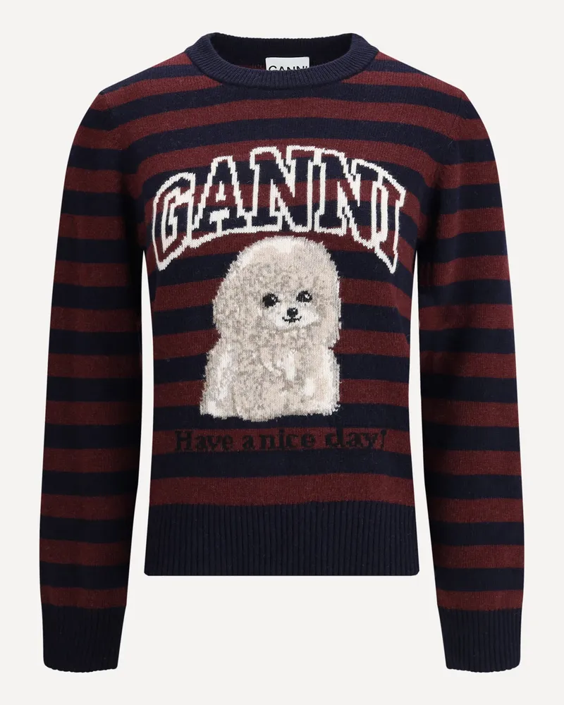 Ganni Poodle striped Sweater Female Multicolour