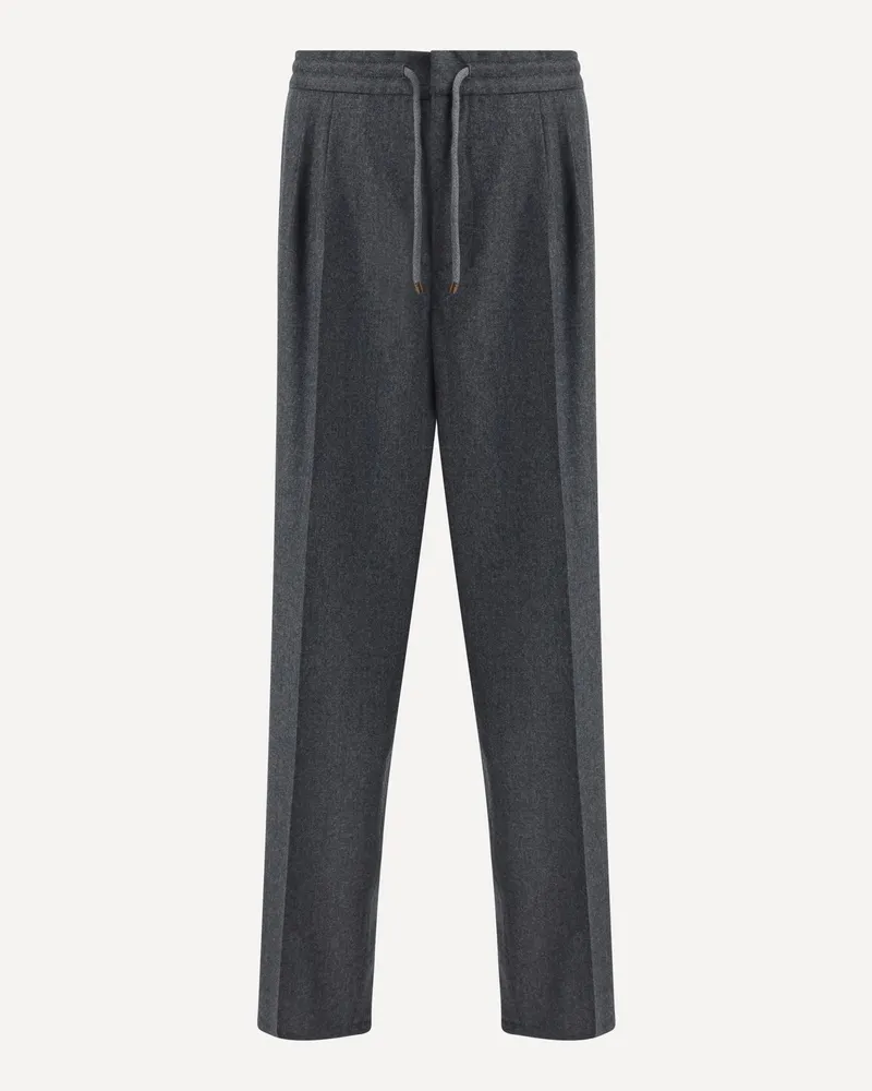 Brunello Cucinelli Virgin wool Pants Male Grey