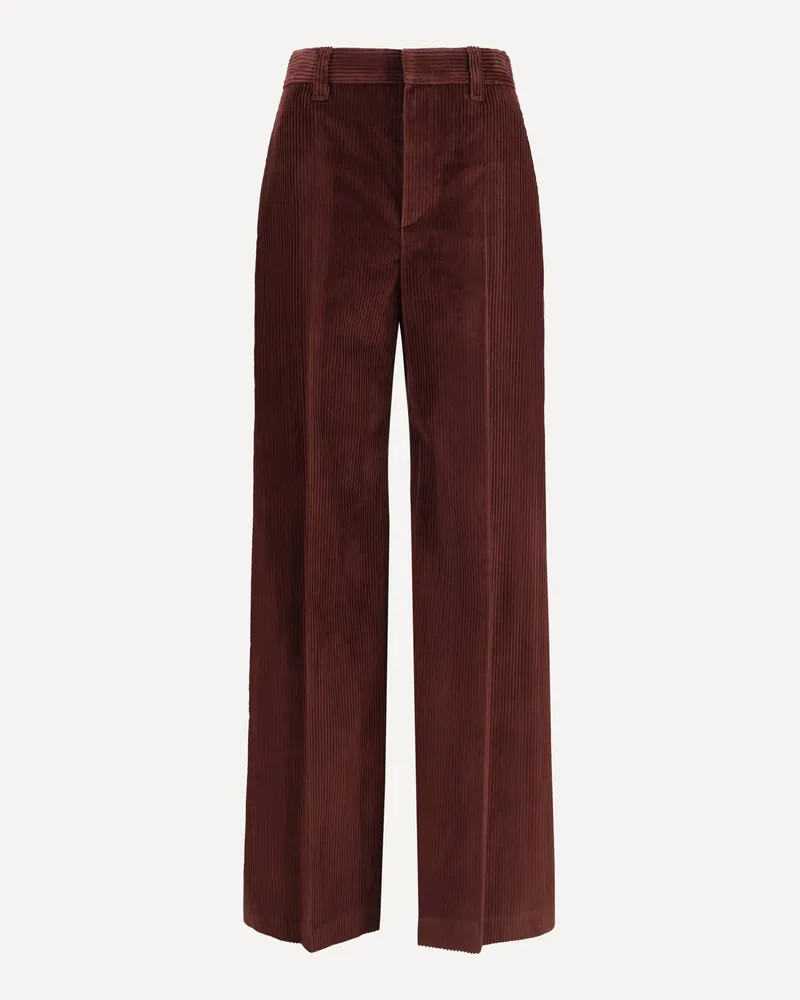 Brunello Cucinelli Velvet Pants Female Bordeaux