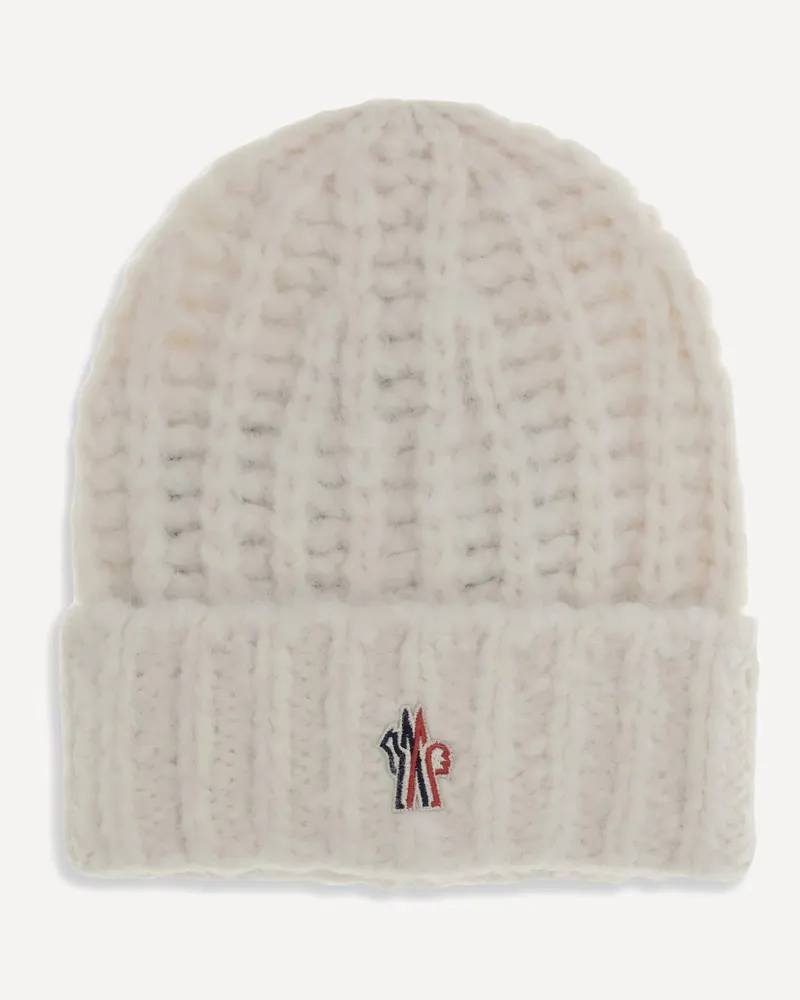 Moncler Wool Beanie Hat Female White