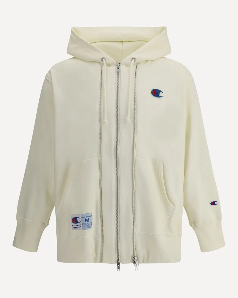 Undercover Hoodie with double zipper Male Cream