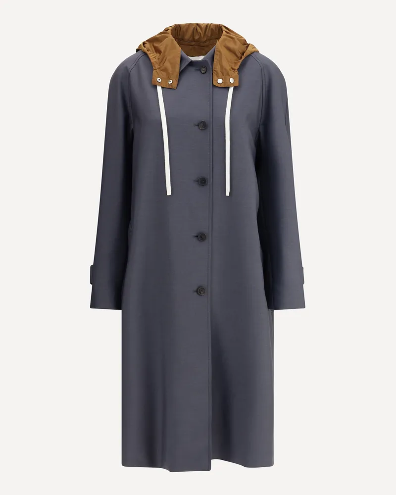 Miu Miu Hooded long Coat Female Grey