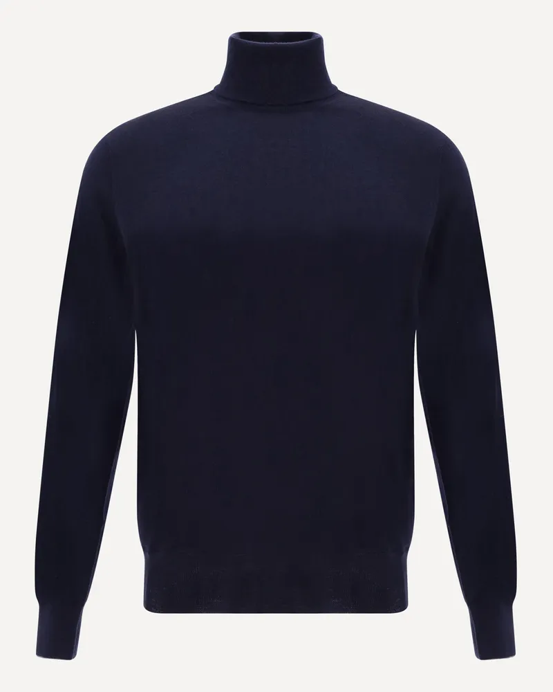 Brunello Cucinelli Turtleneck Sweater Male Blue
