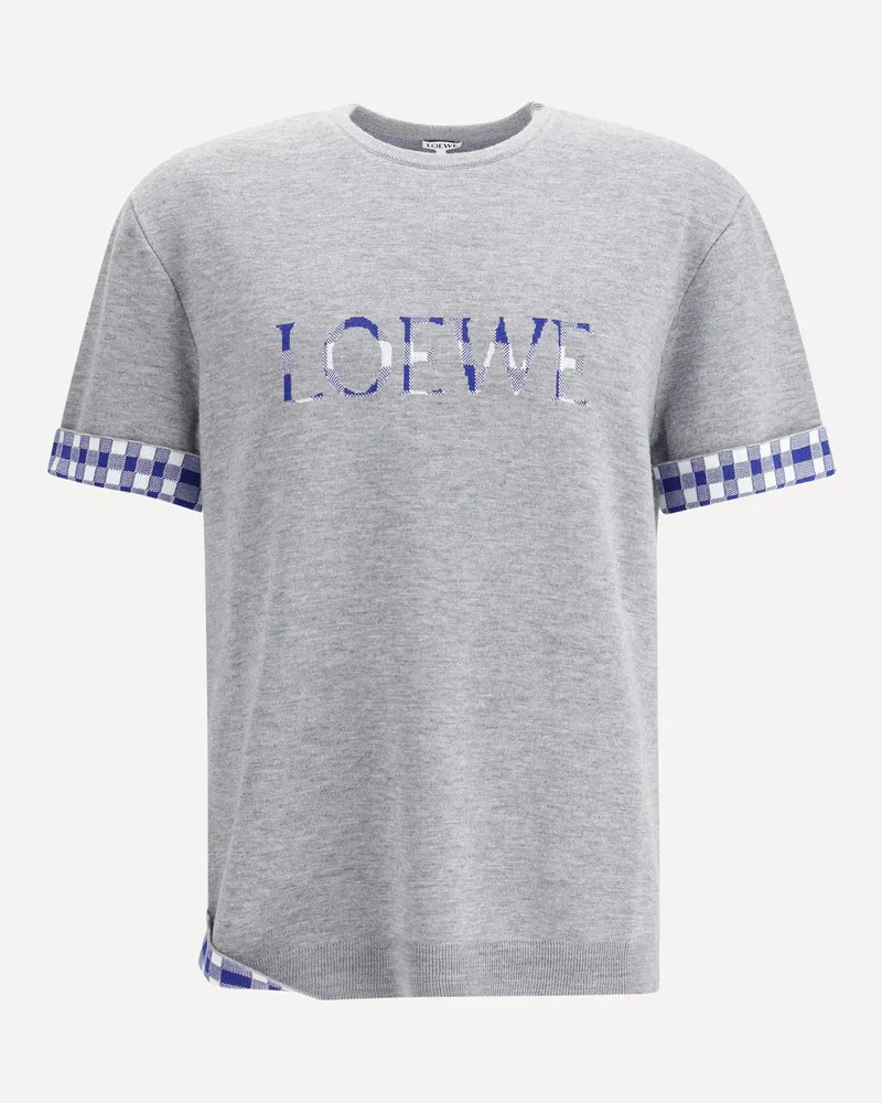 Loewe Wool and cotton blend T-Shirt Male Grey