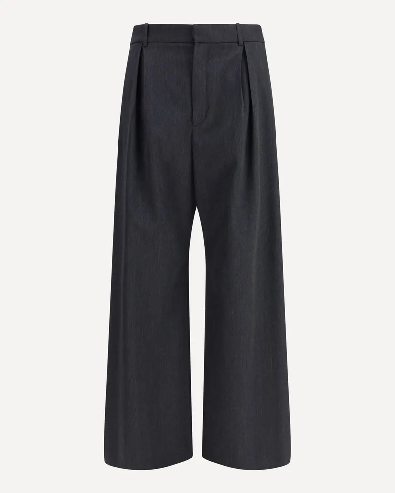 Loewe Wool Gabardine Pants Male Grey