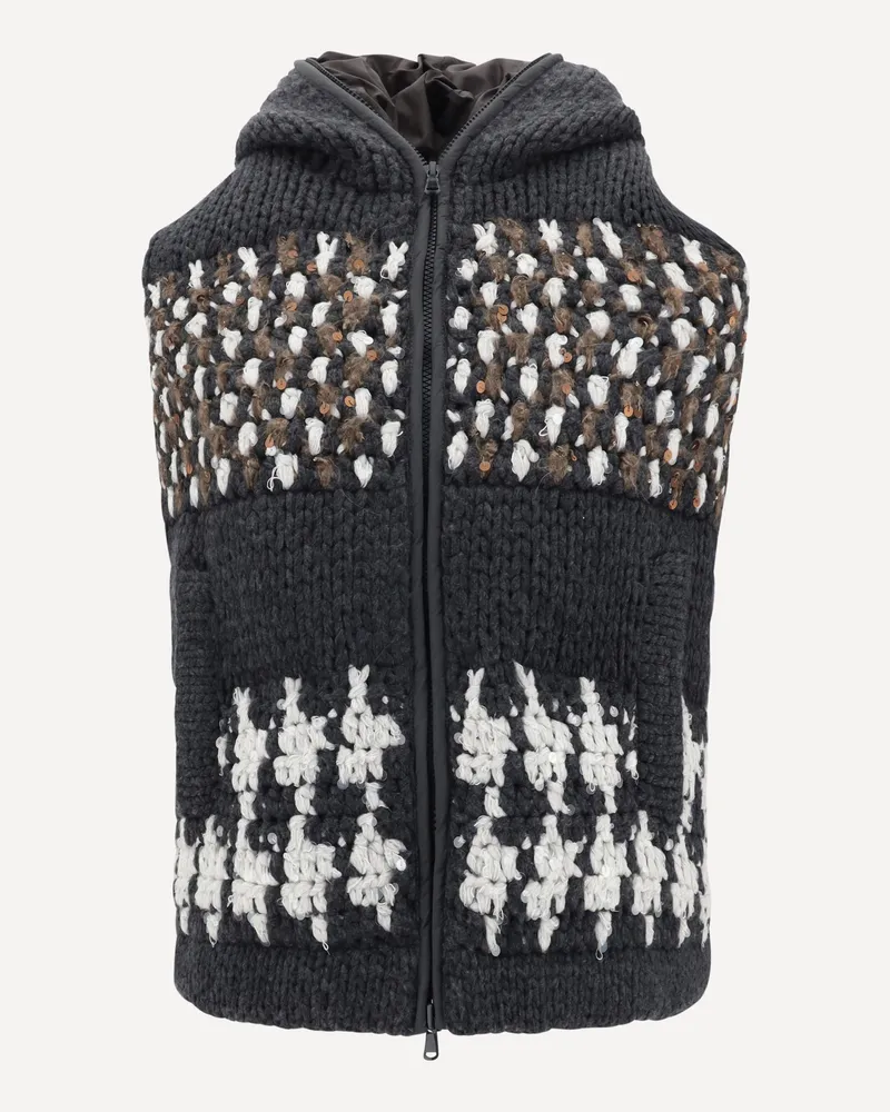 Brunello Cucinelli Cashmere padded Gilet Female Grey