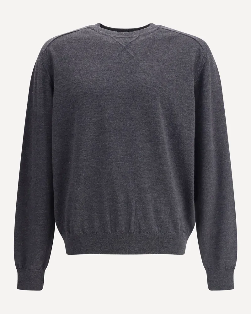 Jacquemus Crew-neck Sweater in merino wool Male Grey