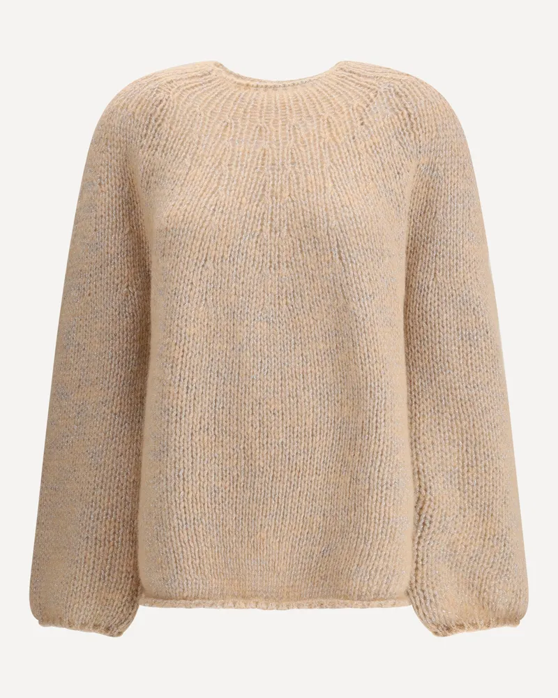 forte_forte FORTE_FORTE perforated rib-knit pattern Sweater Female Pink