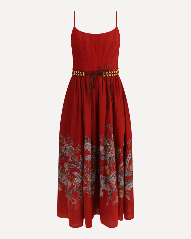 Zimmermann Rhiannon midi Dress Female Red