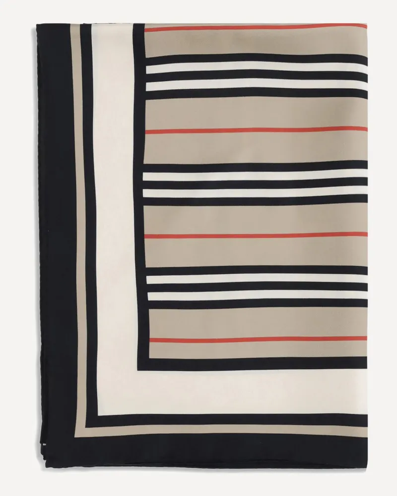 Burberry Print collage silk Scarf Female Beige