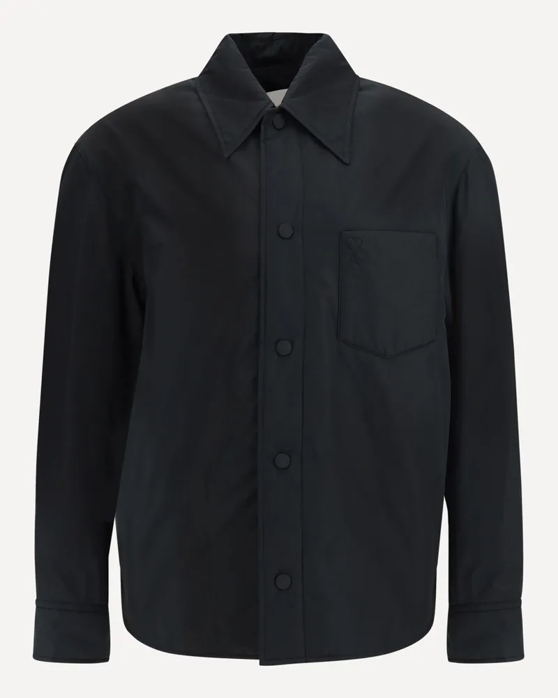AMI Paris Ami De Coeur padded taffeta Jacket Male Black