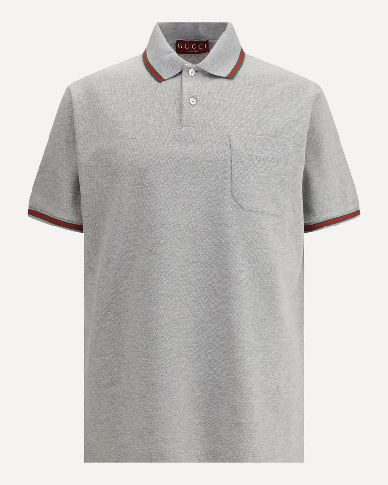 Gucci Cotton polo Shirt Male Grey