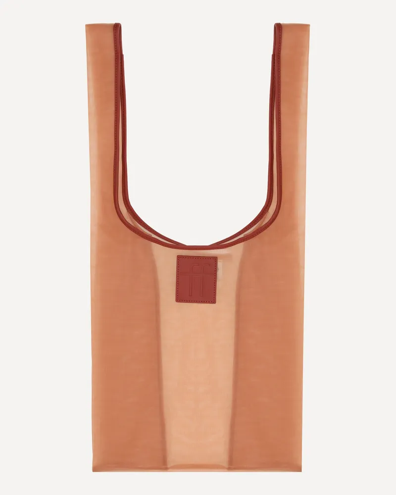 forte_forte FORTE_FORTE Tulle Tote Bag Female Orange