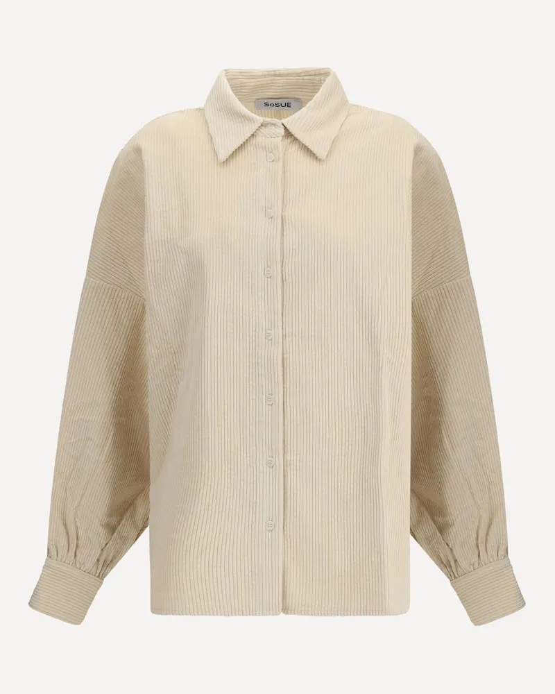 SoSUE Antonia Corduroy Blouse Female Cream