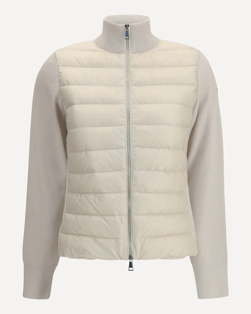 Moncler Padded Jacket with wool sleeves Female White