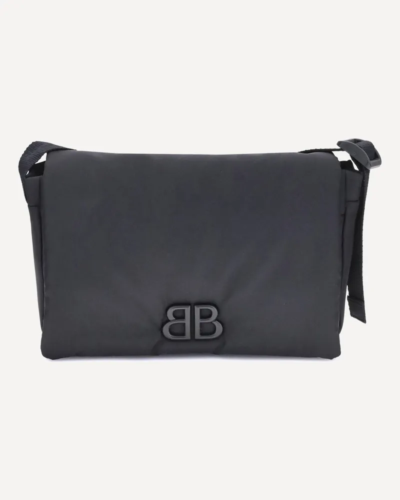 Balenciaga Nylon Monaco Shoulder Bag Male Black